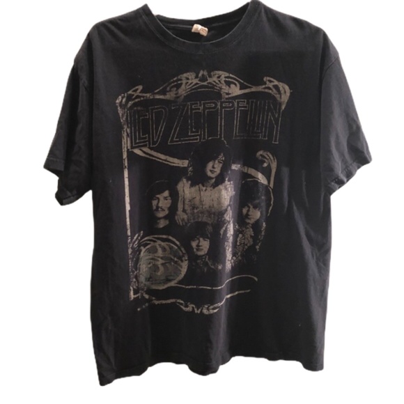 Anvil Other - Led Zeppelin Black Graphic T-Shirt L